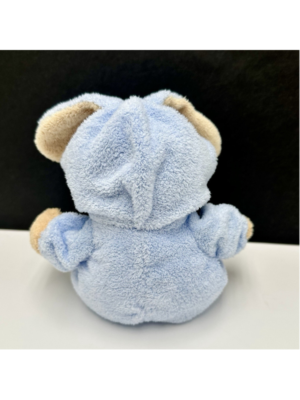 Ty Pluffies Baby PJ Bear Blue Bunny Non-Removable Pajamas Plush 2005 Lovey 8” - Picture 5 of 9